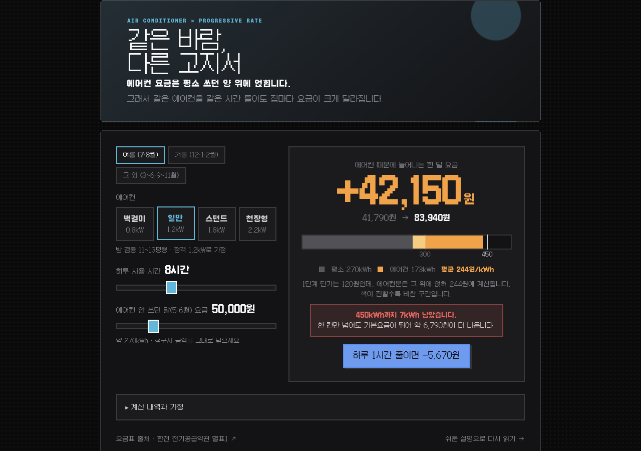같은 바람, 다른 고지서 데모 미리보기